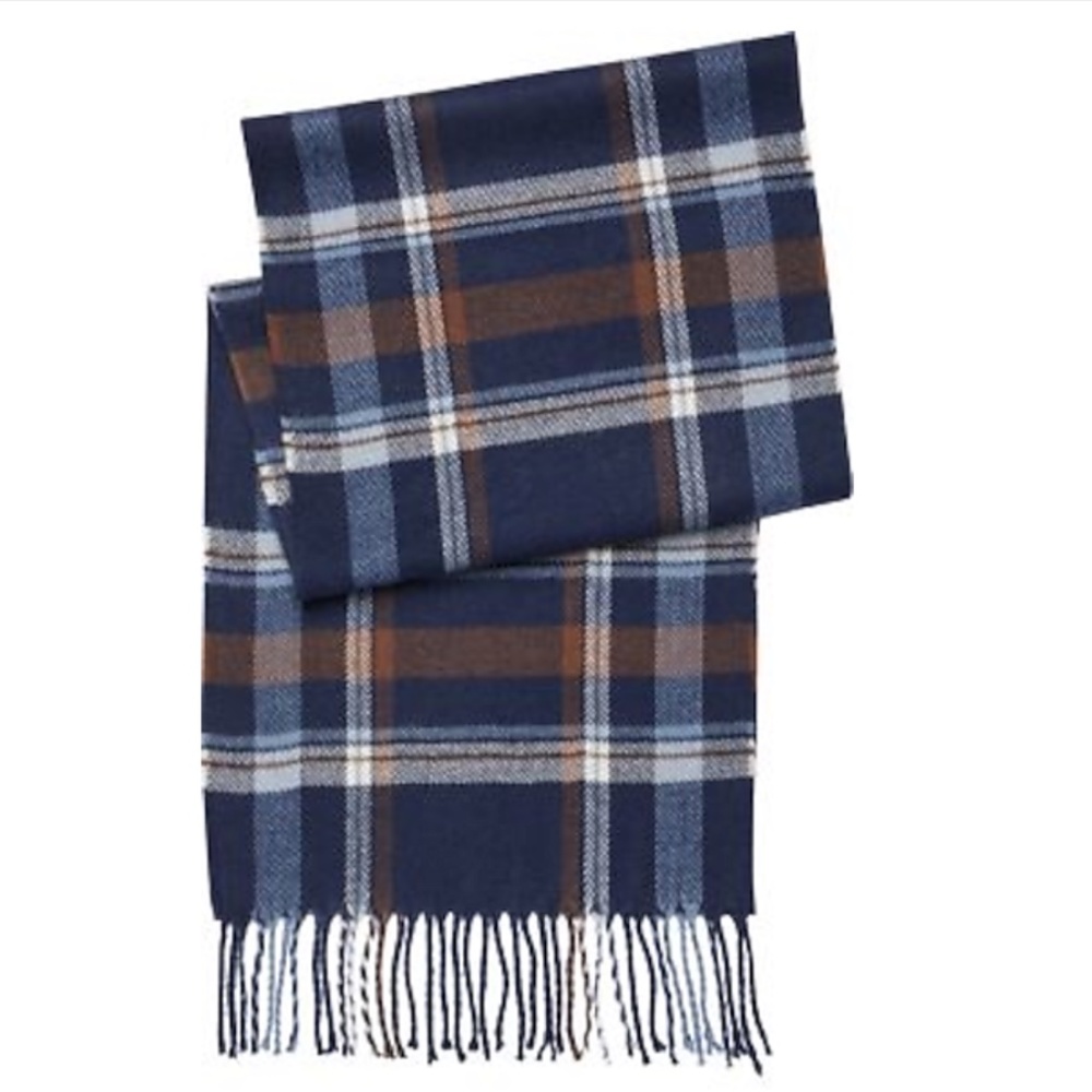 Scarf ☃️Pronto Uomo ❄️ Brown & Navy Plaid 🥶